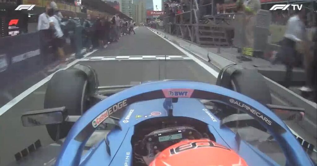 Ocon, Alpine, Azerbaïdjan 2023 - ©️ F1TV