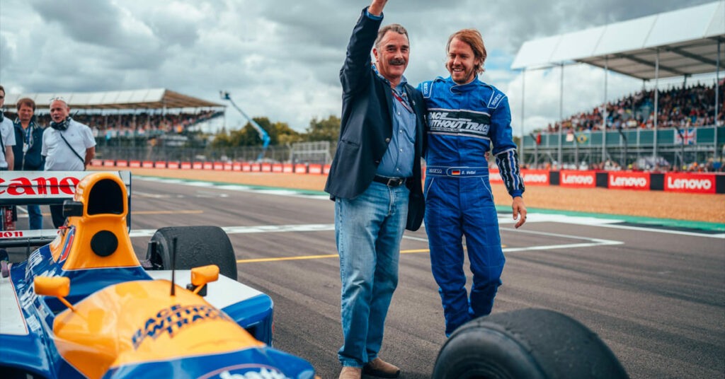 Mansell et Vettel, Silverstone 2022 - ©️ Williams