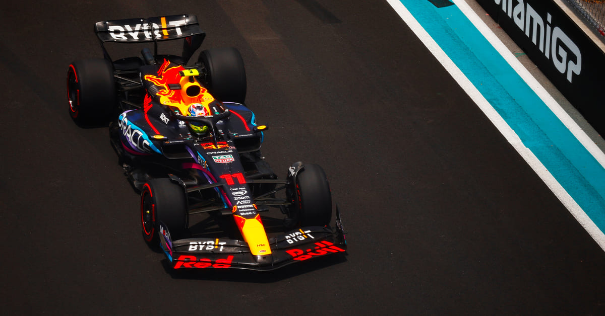 Qualif – Pérez poleman à Miami, Verstappen 9ème, Leclerc à nouveau dans le mur