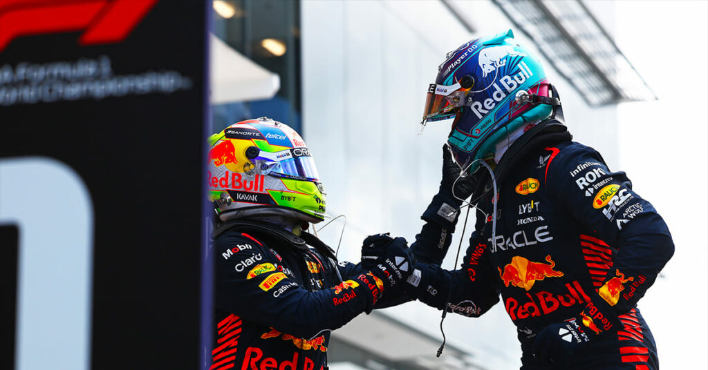 Pérez et Verstappen, Red Bull, Miami 2023 - ©️ Red Bull Content Pool