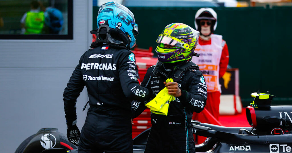 Russell et Hamilton, Mercedes, Espagne 2023 - ©️ Mercedes