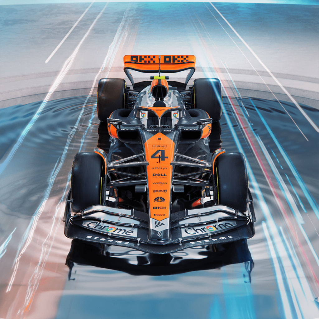 Livrée McLaren spéciale chrome pour le Grand Prix de Grande-Bretagne 2023 - ©️ McLaren