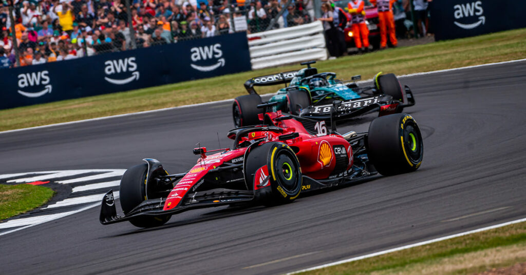 Leclerc (Ferrari) et Stroll (Aston Martin), Grande-Bretagne 2023 - ©️ Ferrari