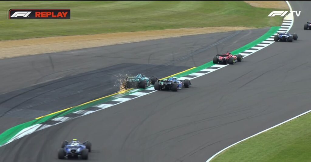 Stroll (Aston Martin) et Gasly (Alpine) en bataille, Grande-Bretagne 2023 - ©️ F1TV